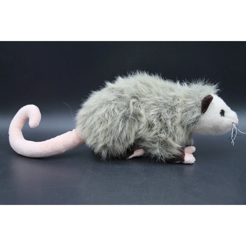Ganz Webkinz Opossum Plush Stuffed Animal Grey Pink Tail HM441 No Code